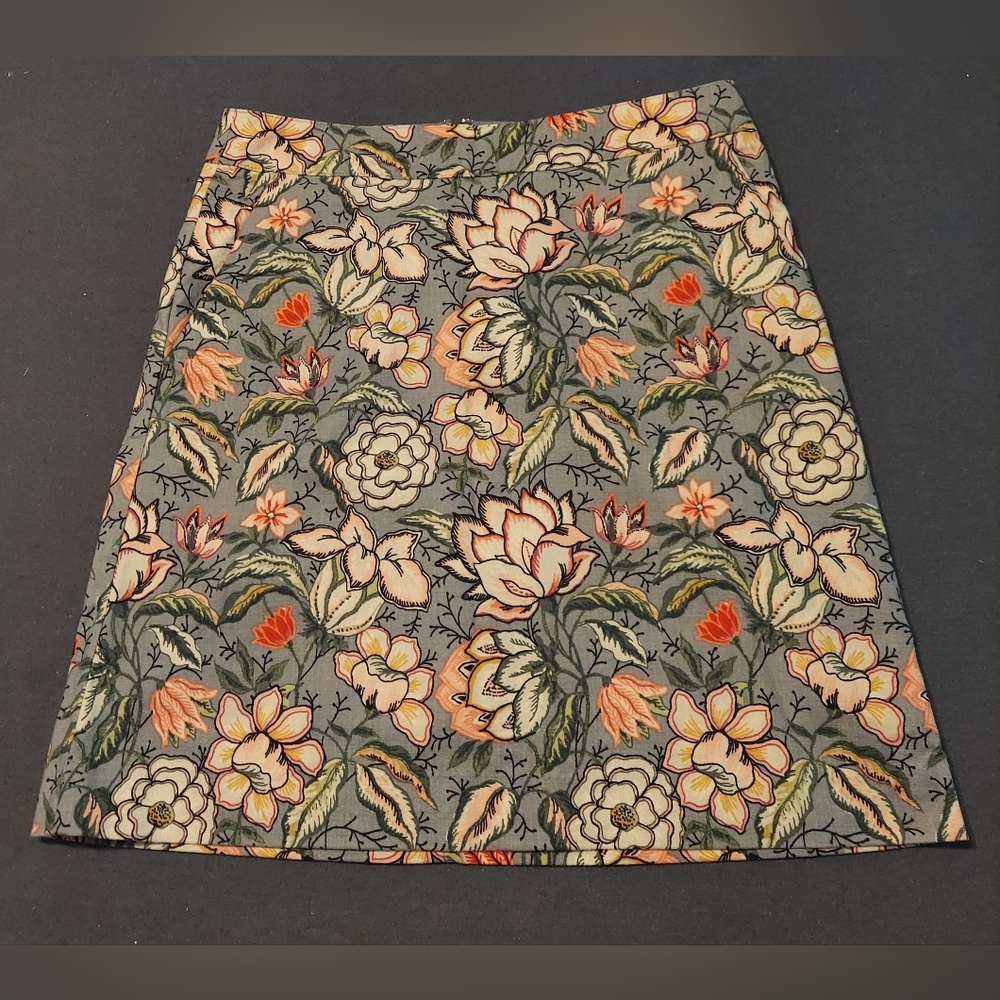 Multi Color Floral LOFT Skirt
